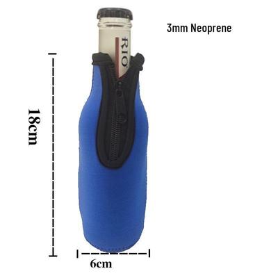 Neoprenové zateplené vícebarevné pouzdro na zip pro 330ml pivo a 12oz lahve vína