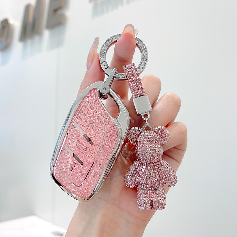 Diamond Pink Style For Mg Zs Hs Gt Mg4 Mg5 Mg6 Plus Ve Zx Ehs Ezs Remote Smart Car Key Case Cover Fob Accessories