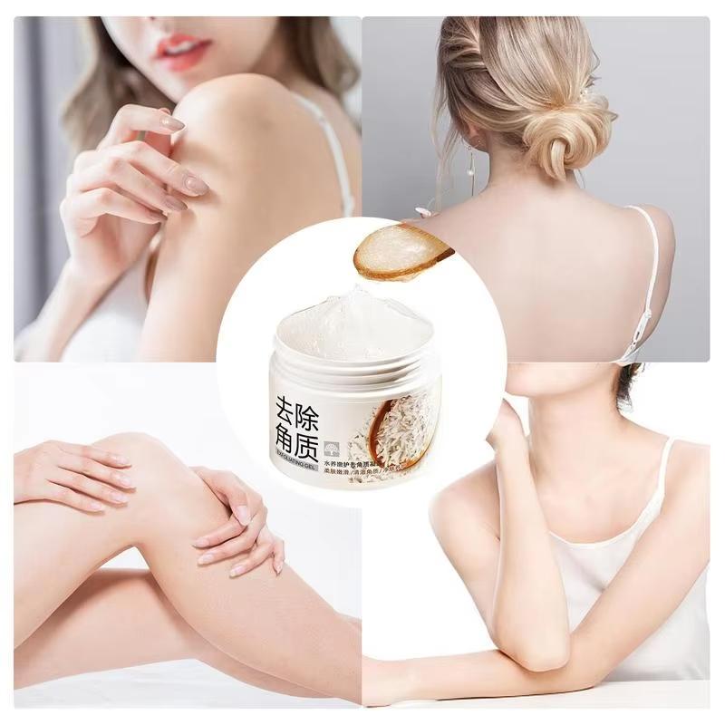 Rice Scrub for Face Skin Lightening Body Scrub Body Exfoliation Gel Moisturizing Face Scrub Brightening Gentle Rice Formula