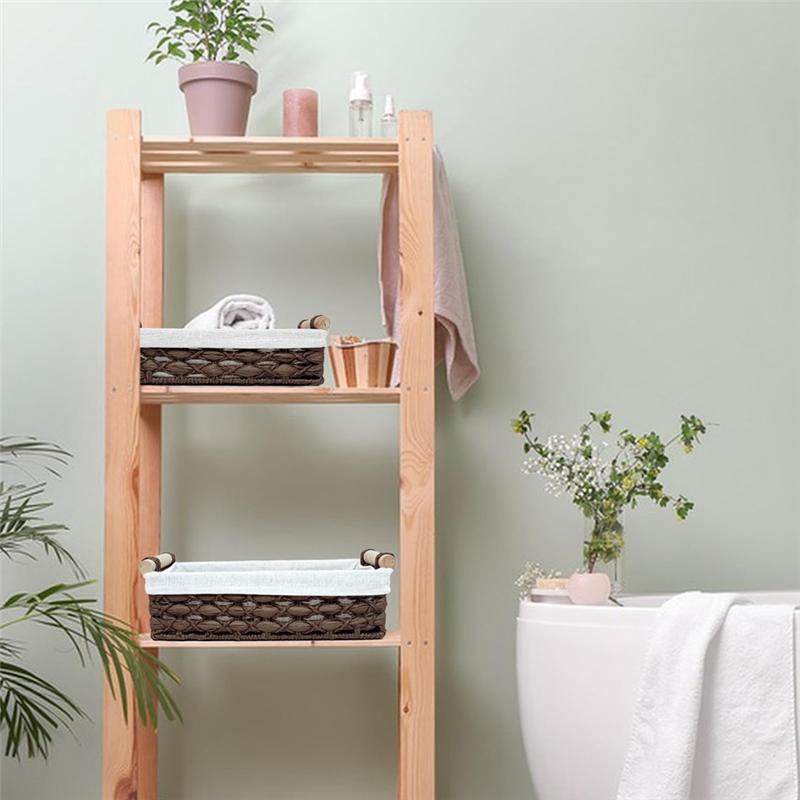 M-Modern-For Organizing Storage Baskets Set Of 2 Wicker Bins For Countertop For Toilet Tank Top Storage Basket