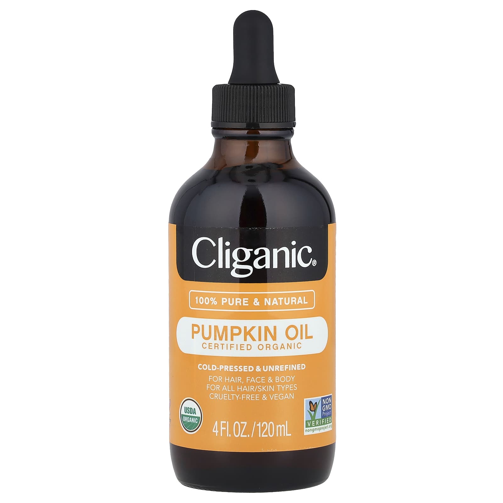 

Cliganic, органическое тыквенное масло, 4 жидких унции (120 мл)
