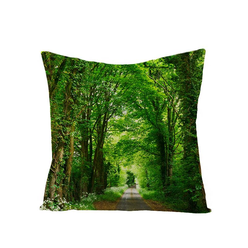 Zuhause Tropische Pflanze Grüne Blätter Polyester Kissenbezug Zuhause Nordischer Ins Stil Kissen Lendenkissenbezug