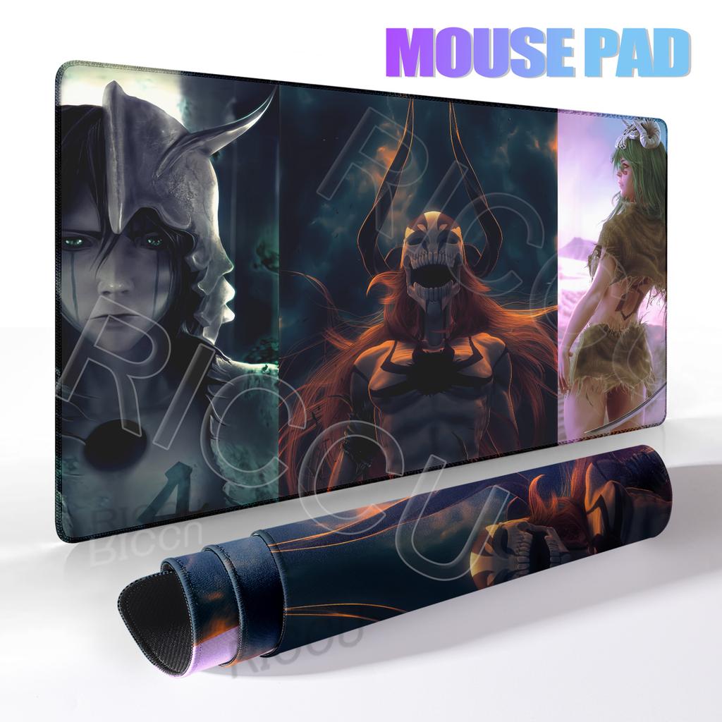 Japan Anime Figure Bleach Mouse Pad Large Desk Accessories Desk Pad Rubber Base Edge Mousepad Non-Slip Mousepad for Office
