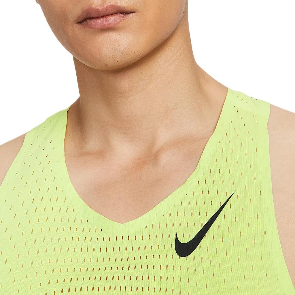 Nike AEROSWIFT Tank Top Men's Light Lemon Yellow/Black FN4232-736