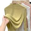 Women's Autumn and Winter New Texture Sweater Oat Semi-turtleneck Long-sleeved Slim-fit Knitted Bottoming Shirt