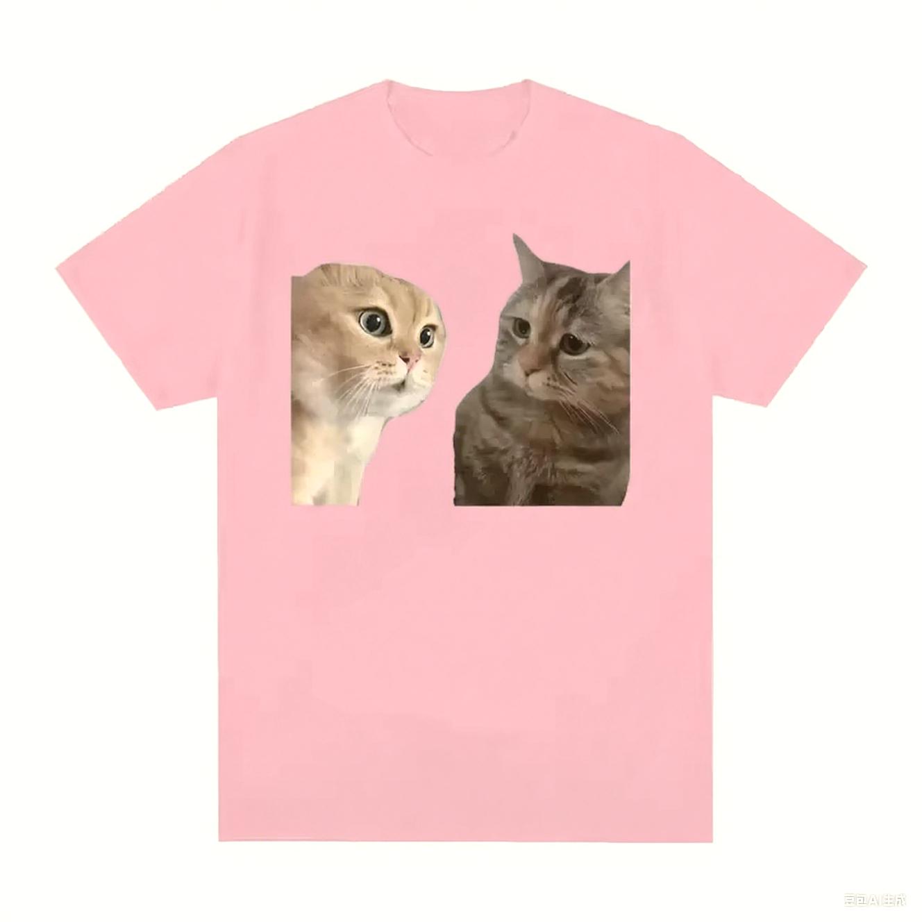 

Funny Cute Cats Talking Meme Graphic T-shirts Women Fashion Short Sleeve T Shirt Casual Oversized T-shirt Unisex Clothing 4XL