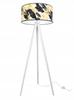 Floor Lamp Tripod Lampshade Golden Flowers Led