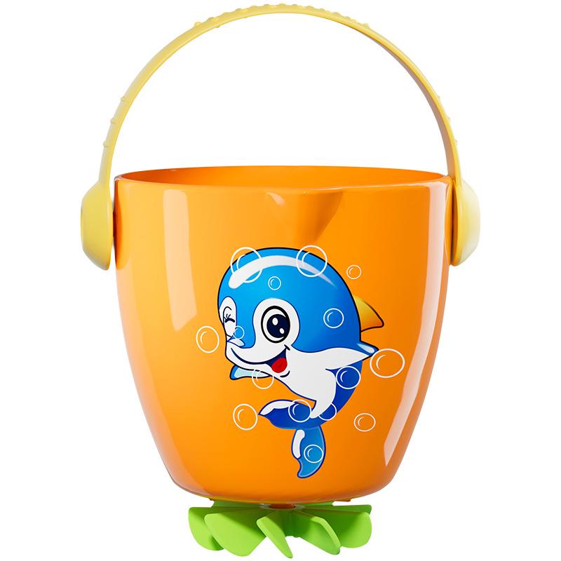 Infant Cartoon Bath Toys - Mini Stacking Bucket Set for Playful Water Fun