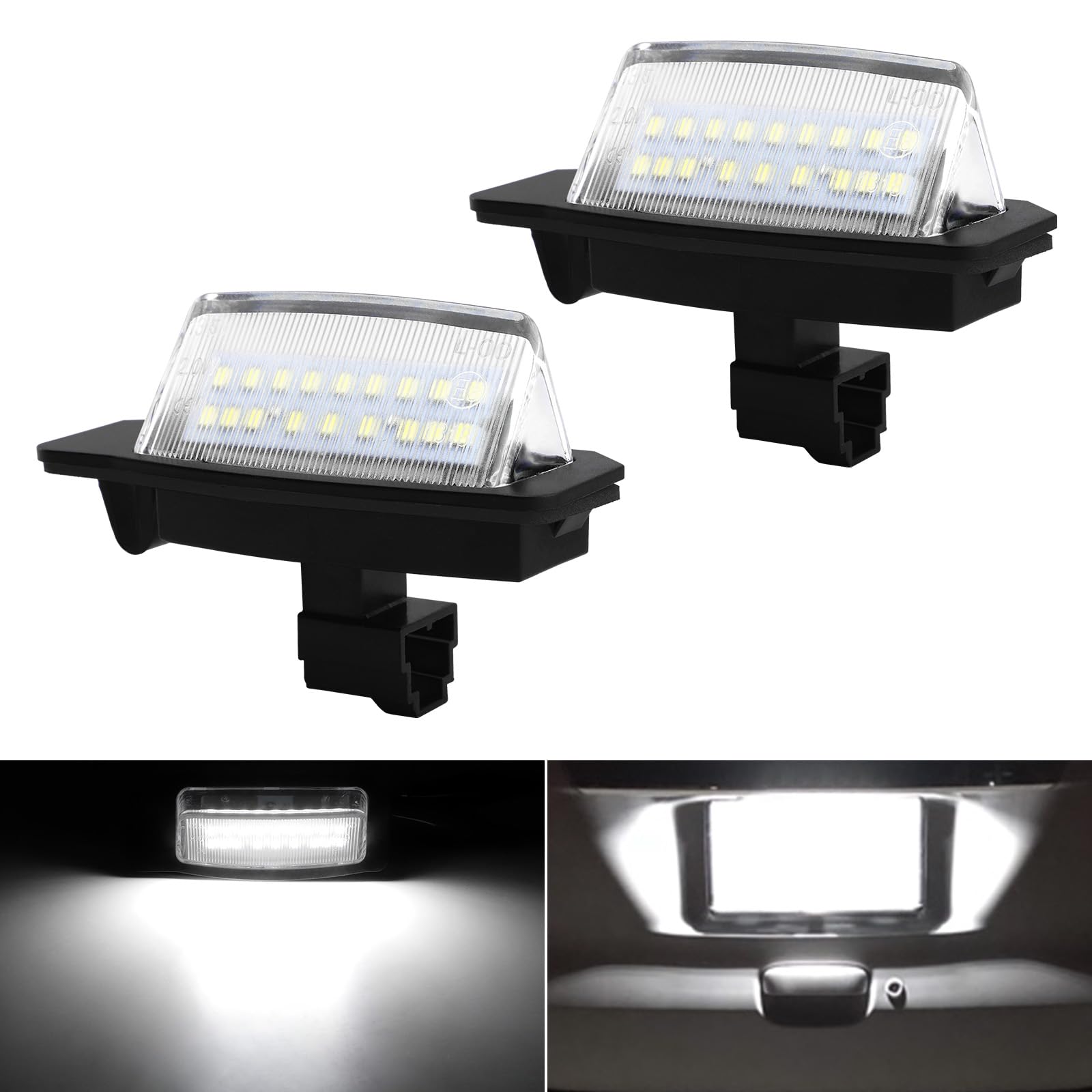 

Futwod Светодиодная подсветка номерного знака Mitsubishi, совместимая с Delica CV Outlander EK EK Nissan Dayz и Custom, высокая яркость, белый 6500K, 2Вт, замена блока белый