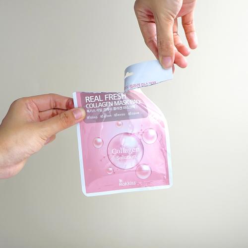 Masque Visage Frais au Collagène Real de Rocky (50 pcs)