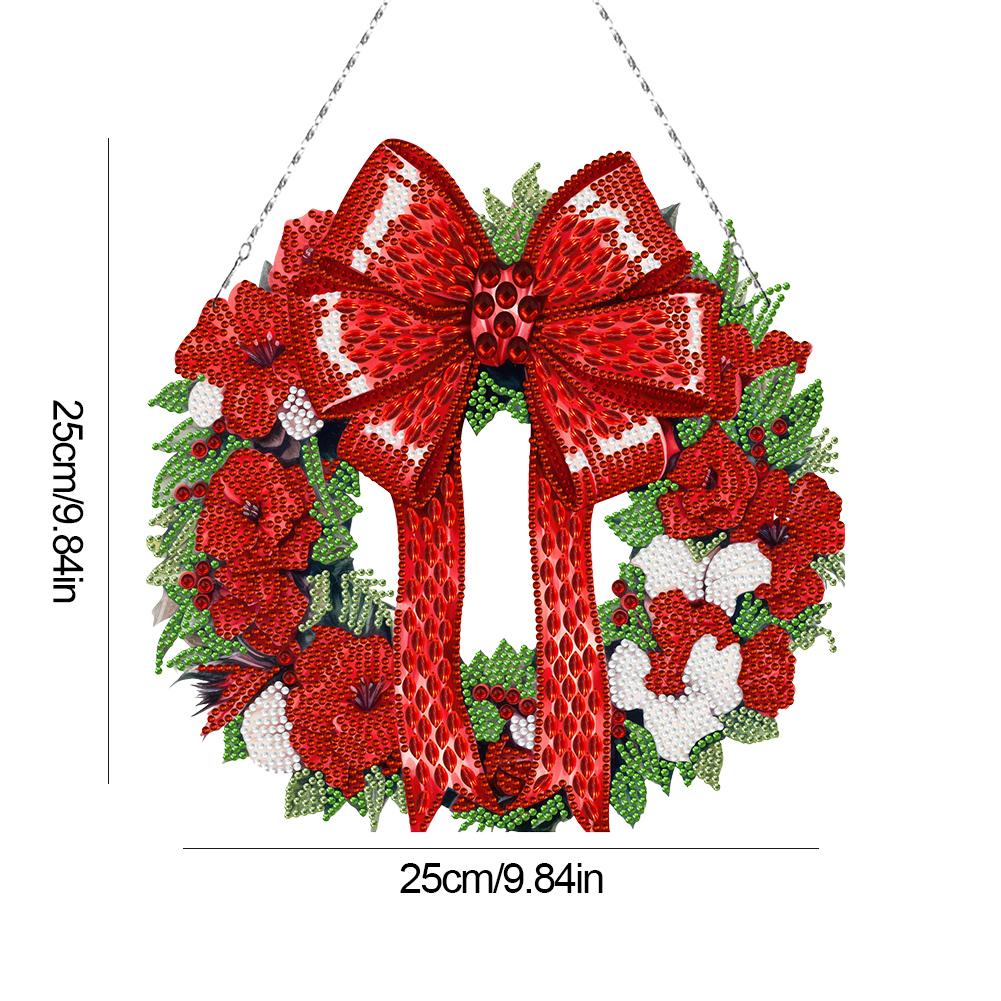 Special Shaped Christmas Decor Diamond Art Painting Garland Kit Diamond Painting Wreath Ornament for Home Window Door Decor Gift