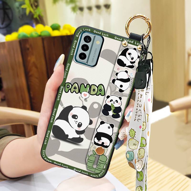 Back Cover Silicone Phone Case For Nokia G22 Dirt-resistant Ring Soft case Cute Panda Waterproof Kickstand Durable