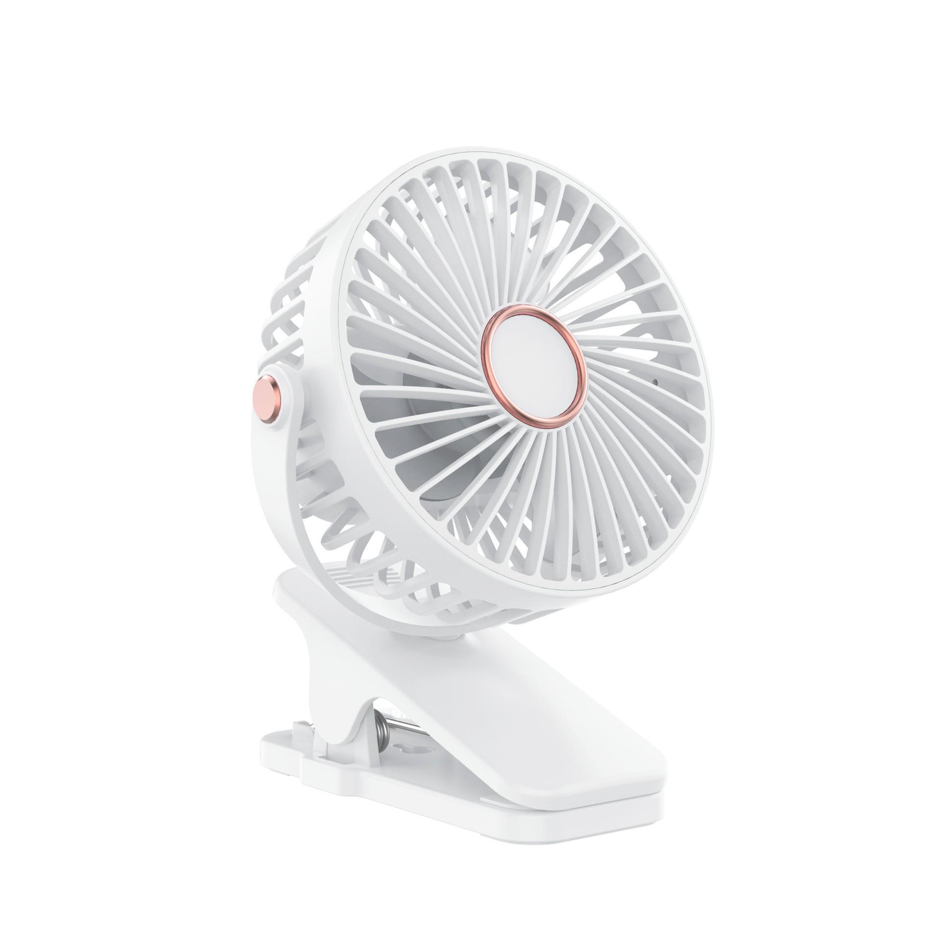 

Portable Rechargeable Silent Clip Fan for Bedside, Stroller, or Desk - High Wind Power 131*56*158