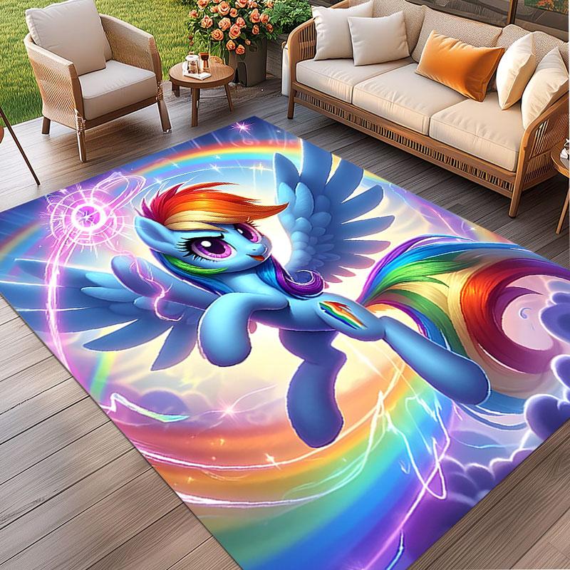 My Little Pony Print Rug, Washable Floor Carpet, For Entryway Dorm Laundry Room Office Study, Home Decor Birthday Christmas Gift