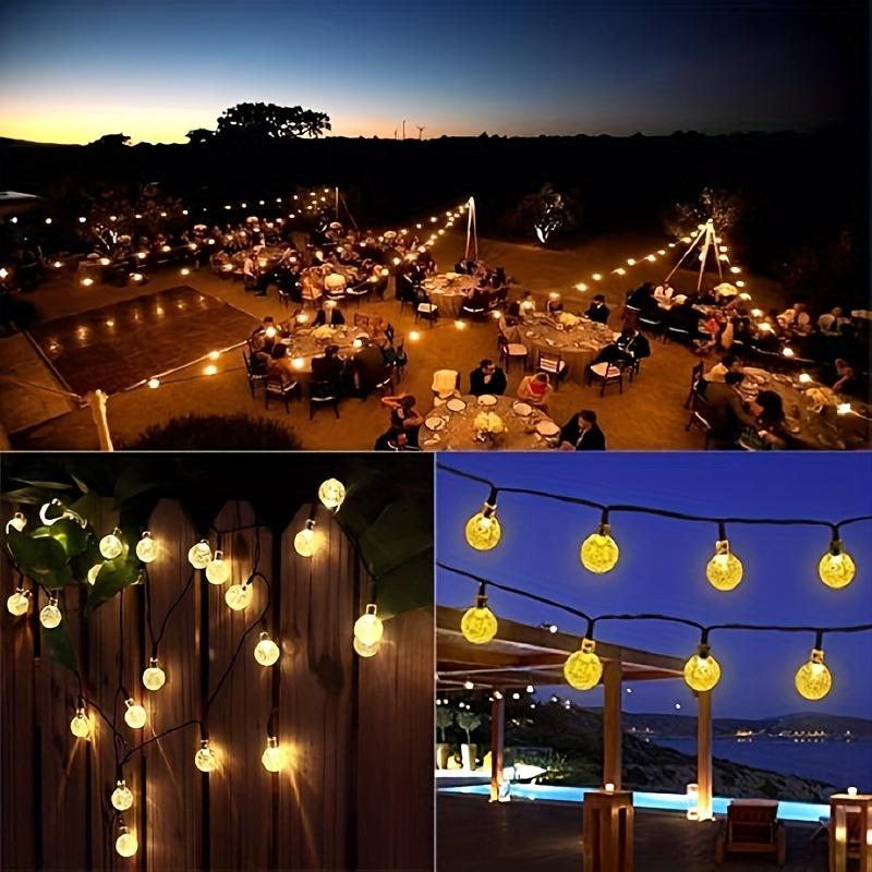 1 Set mit 20/50/100 LED Solar-Kugellichtern, Lichterketten, geeignet für Garten, Camping, Rasen, Blumenbeet, Straßenrand, Hochzeits- und Festivaldekoration