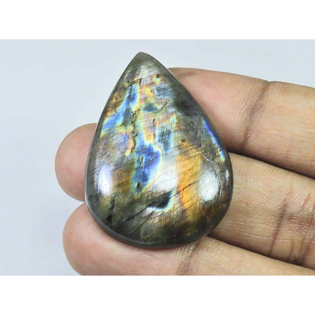 29X40X08MM Natural Purple Labradorite Spectrolite Pear Loose Gemstone 72Cts. D-416