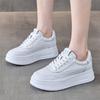 Thick soled genuine leather women's shoes summer 2026 new height increasing women's shoes cowhide versatile board shoes women's