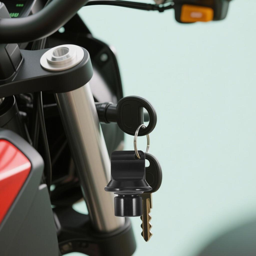 TINEASUR Key Lock Metal Motorcycle Key Head Bike Key Chip Key