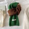 Woolen Cashmere Shawl Neckwarmer Winter Neck Scarf Fashion Patchwork Color Scarf  Outdoor