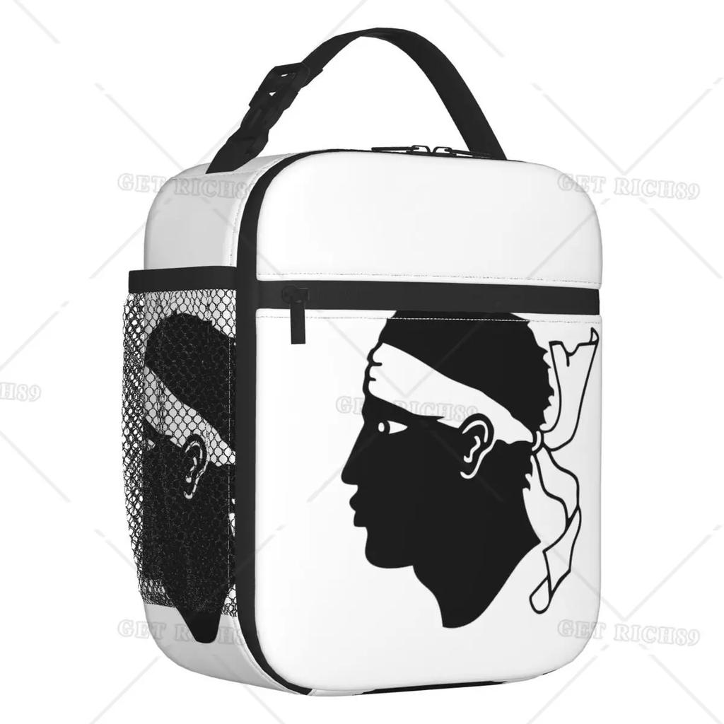 Sardinská vlajka Mapa Termoizolační obědová taška pro ženy Itálie Vlajka Italia Opakovaně použitelná obědová taška pro děti do školy Skladování Krabička na jídlo