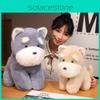 Dog Cartoon Milk Sitting Schnauzer Plush Toy Cute Children Holiday Gift Doll