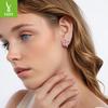 Dark Cross Earrings Unisex, Personalized Versatile S925 Sterling Silver Women'S Earrings