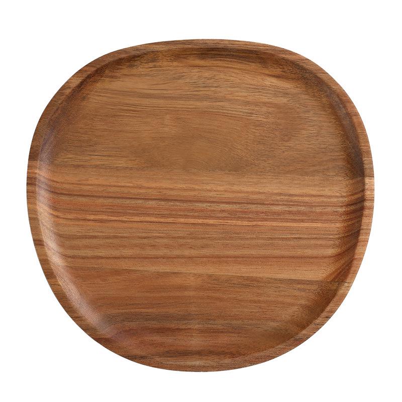 Irregular Acacia Wood Tray: Creative Fruit, Snack & Dessert Plate