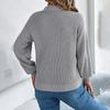 Women Casual Long Sleeve V Neck Knit Sweater for Autumn Winter