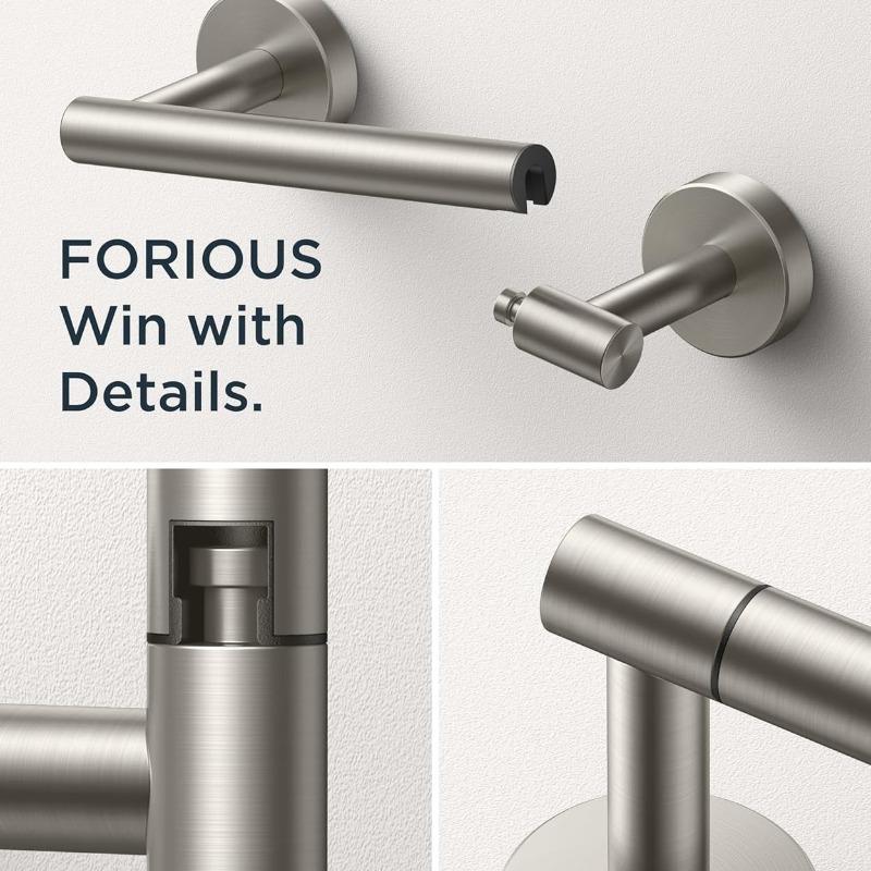 1PC Stainless Steel Rustproof Double Post Pivoting Tissue Roll Holder for Bathroom Toilet Paper Holder Wall Mount