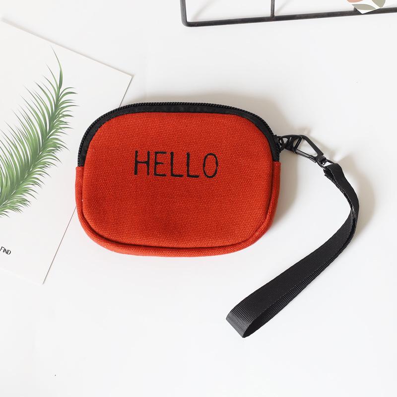 Korean Style Canvas Wrist Wallet: Simple, Portable Card Holder for Students
