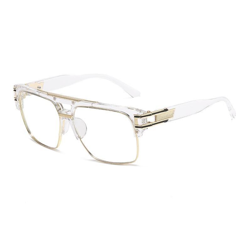 Metal hinged outdoor sports sunglasses men's square retro trendy sunglasses women's fashion cool glasses