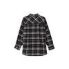 UNIQLO Plaid Point Collar Drop Shoulder Loose Long Sleeve Shirt Women shirts Black 465932-09