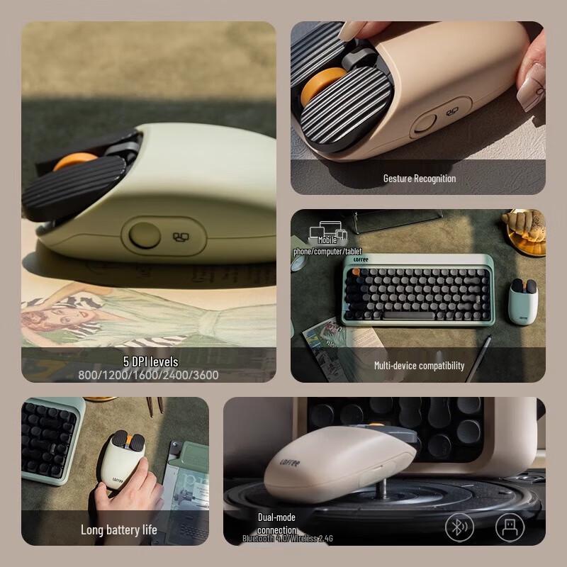 LOFREE EP115 Potato Chip Retro Dual-Mode Bluetooth Mouse