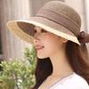 Elegant Women's Summer Sun Hat with Bowknot - Wide Brim, UV Protection Straw Beach Cap