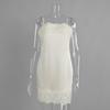 Lace Suspender Dress European and American 2026 Summer New Temperament Sexy Splicing Lace Satin Suspender Skirt