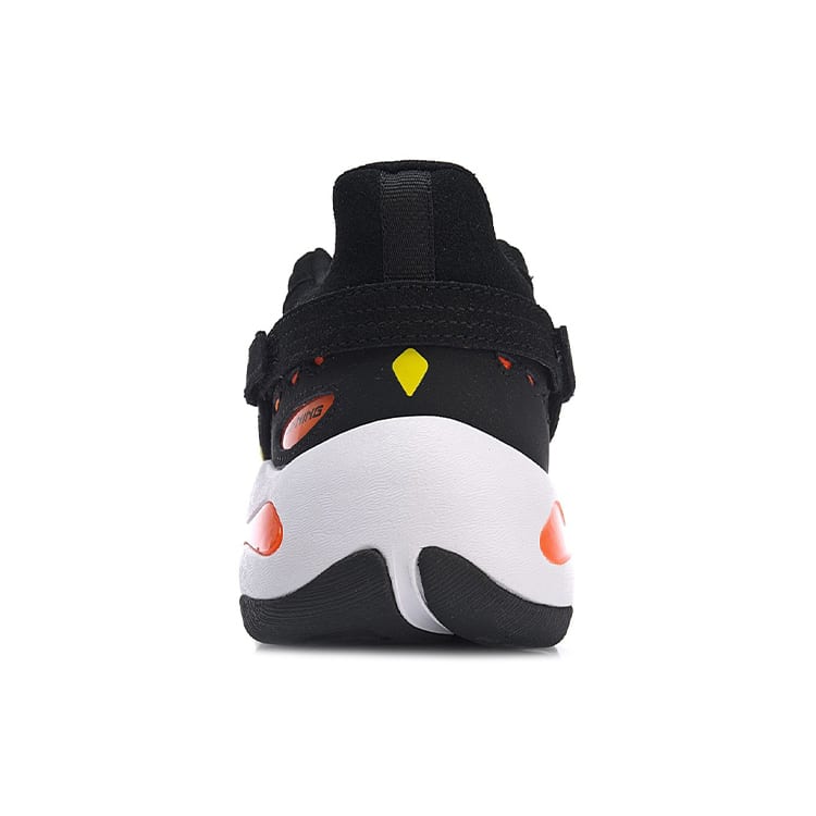 Li Ning Schmetterlingsdämpfung Rutschfest Niedrig geschnitten Klobige Sneaker Schwarz Gelb AGCN225-6