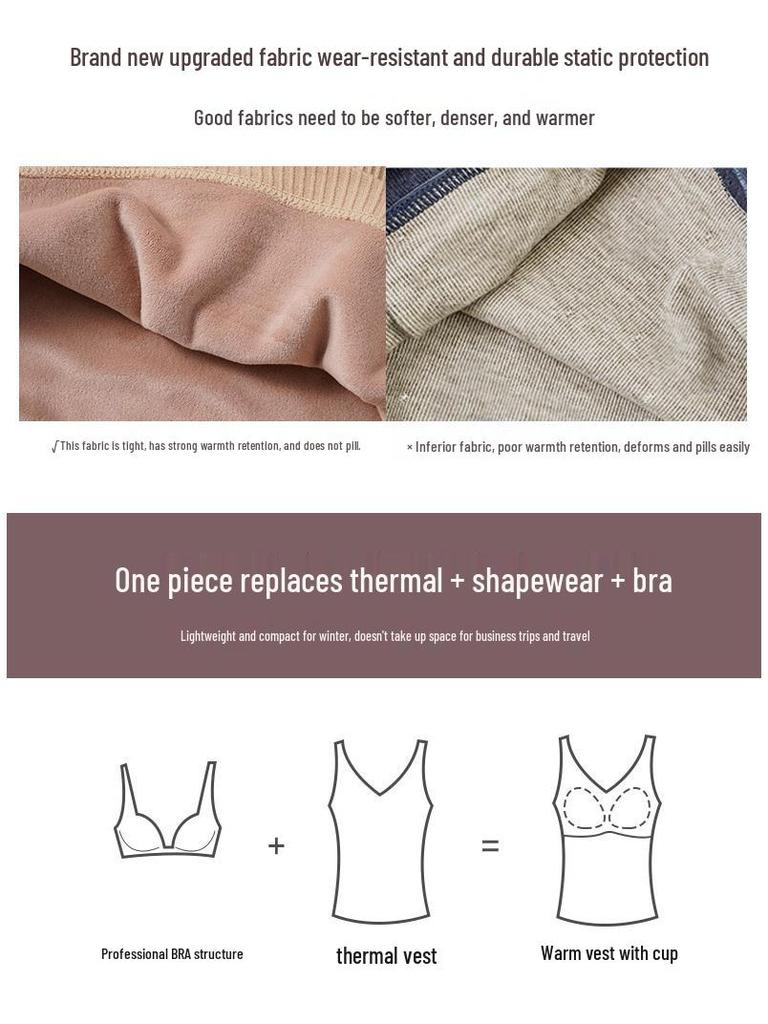 Warmer Damen V-Ausschnitt Spitzen-Patchwork Thermo-Top mit Brustpolstern, Fleecegefütterte Langarm-Basisschicht für Winter und Herbst.