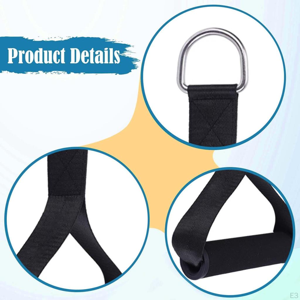 2 Pieces Cable Machine Handles Gym Grip Attachments Ergonomic Handle Foam Padded Exercise
