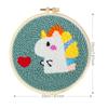 Russian DIY Punch Needle Embroidery Kit: Includes Yarn, Needle, Latch Hook, & Hoop for Knitting & Ornament Crafting