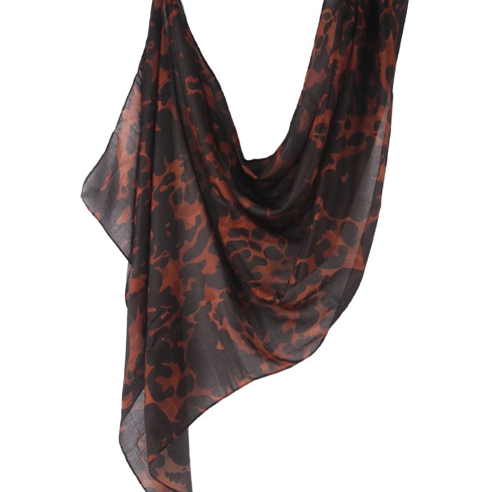 "Ethnic Watercolor Modal Cotton Shawl Satin Print Scarf for Women"