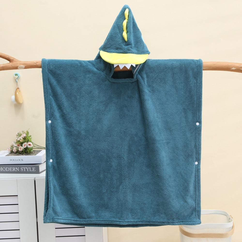 

Мультяшное детское банное полотенце Коралловый вельвет Мультяшный плащ-полотенце Теплый детский халат Спальная пеленка зелёный