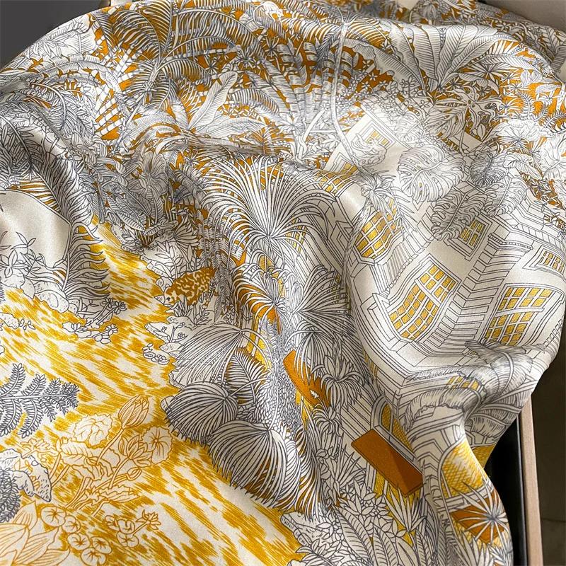 100% Real Silk Scarf New Natural Shawl Wraps Women Ladies Fashion Scarves Foulard Bandana Square Headband Hijab Poncho Pashmina