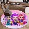 Gacha Life Characters,Virtual Avatars Chair mat Round Rug Office carpet, Machine Washable, Non slip, Suitable for Living Rooms, Bedrooms