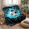 Crystal Soccer Breakthrough Blanket Personalized Name Flannel Blanket Soft Cozy Plush Throw for Sofa Bed Lightweight Home Decor