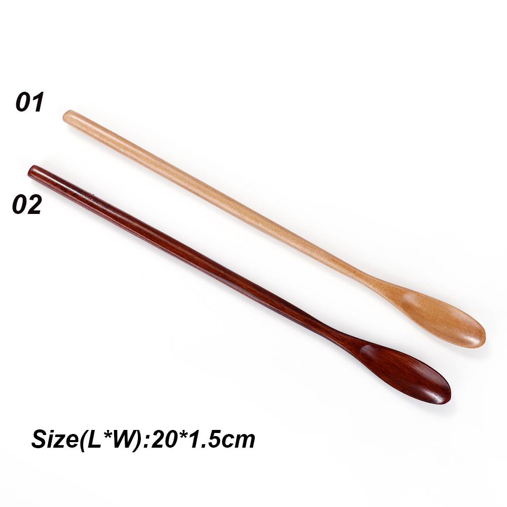 2pcs/lot Wooden Spoons For Cooking Honey Server Tea Coffee Stirring Spoons Paint Color Honey Tea Scoops Coffee Accessories