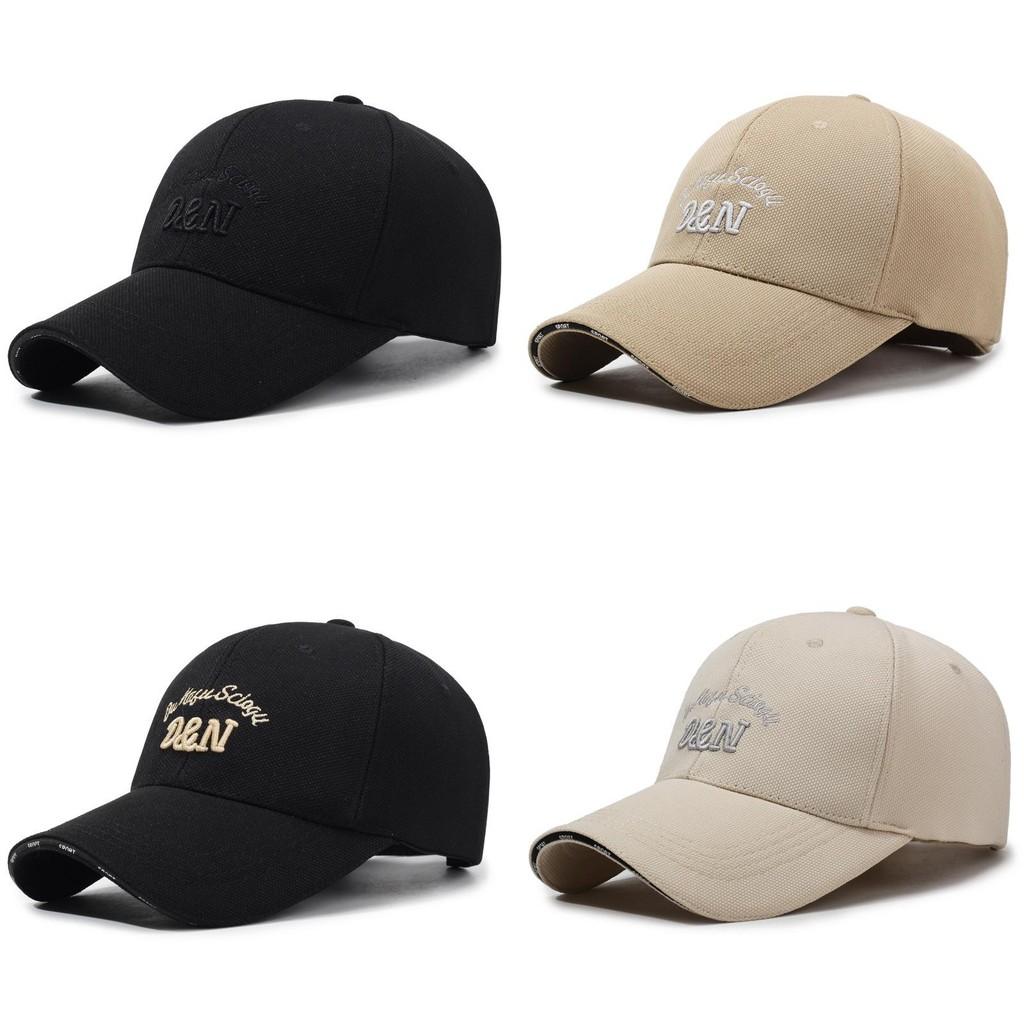 Dn Embroidery Letter Duckbill Baseball Hat Adjustable Sun Protection Breathable