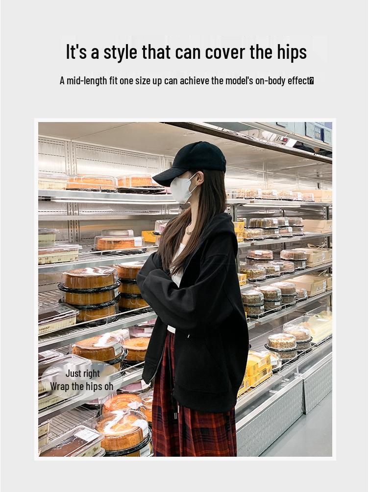 Women's Petite Gray Hooded Sweatshirt - Slimming Sporty Spring Cardigan Top