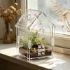 Draagbare Springspin Terrarium Box Transparante Schalen Kweekbox Ademhoes Anti Ontsnapping Deksel Terrarium Met Voedingsopening