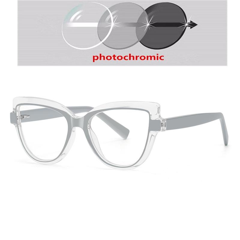 0 -0.5 -0.75 To -6.0 Blue Light Blocking Cat Eye Short-Sight Prescription Glasses For Women Computer Student Myopia Spectacles