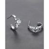 Retro Four-claw Zircon Earrings Are New Simple Personalized Design Ins Cold Wind Earrings for Men and Women.